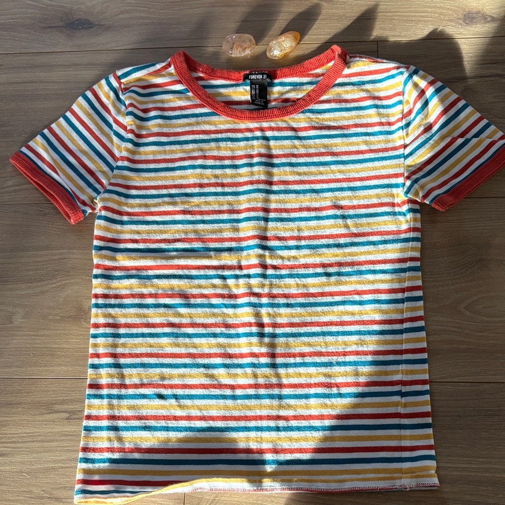 Forever 21 Multicolor Striped Tee